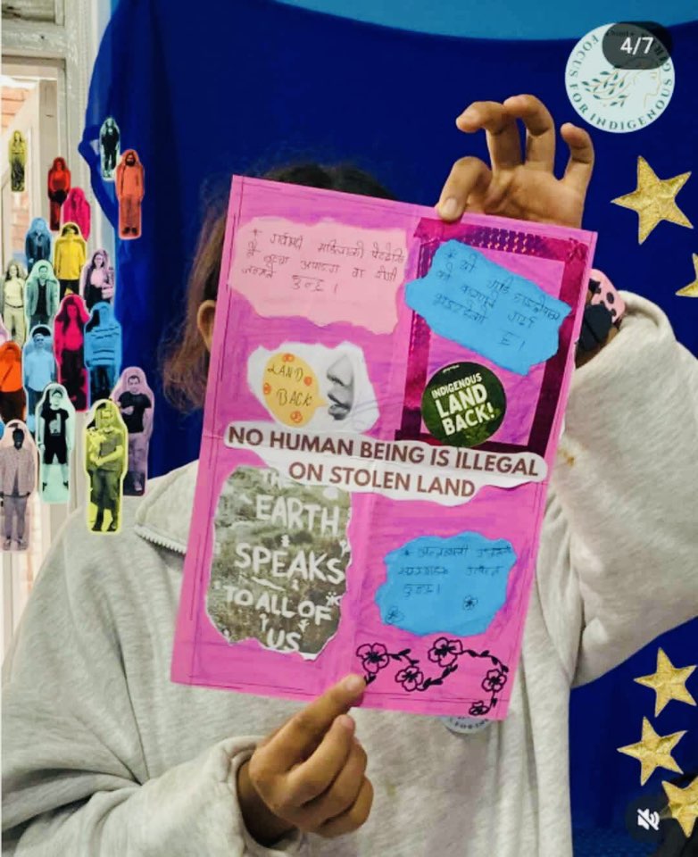 This creative workshop was about an art of Expression where  indigenous issues